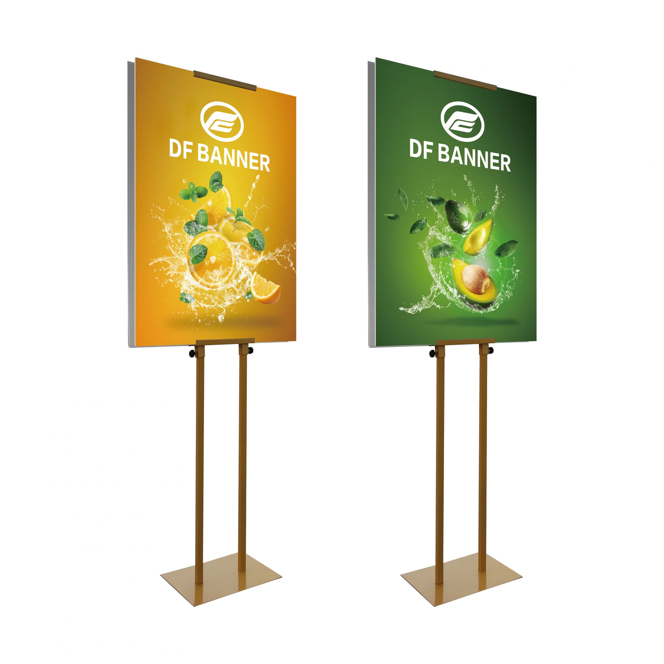 Double Side Poster Stand Height Adjustable Rack For Promotion Display